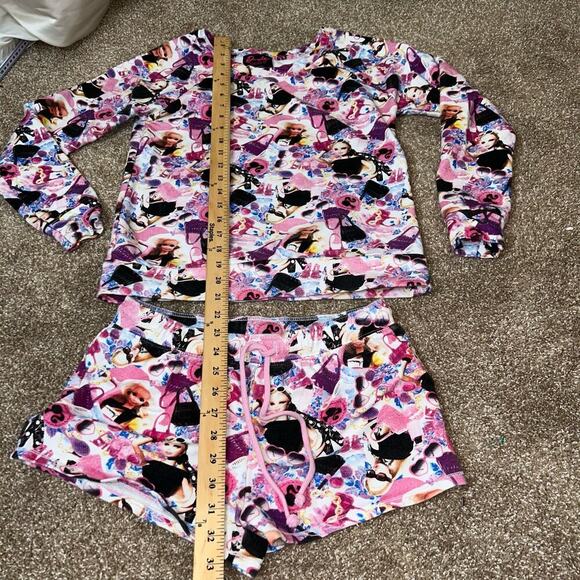 Forever 21 2014 Limited Edition Barbie Print Graphic set Sweatshirt/shorts SZ SM - Picture 7 of 7